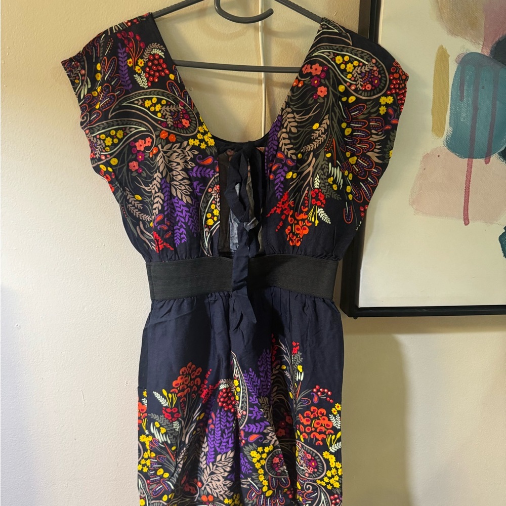Floral Black Dress